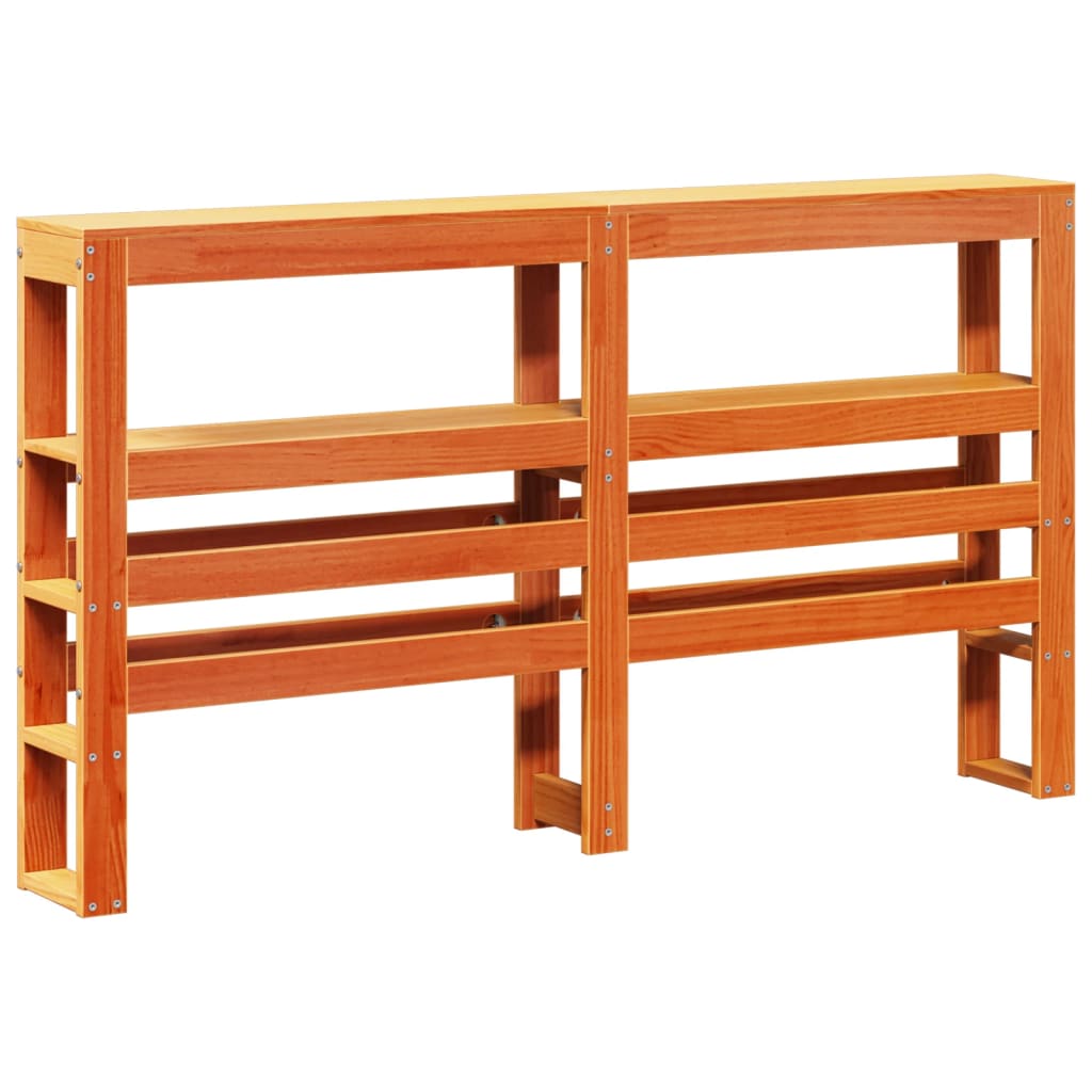Cadre de lit sans matelas cire marron 150x200cm bois pin massif - XIOS