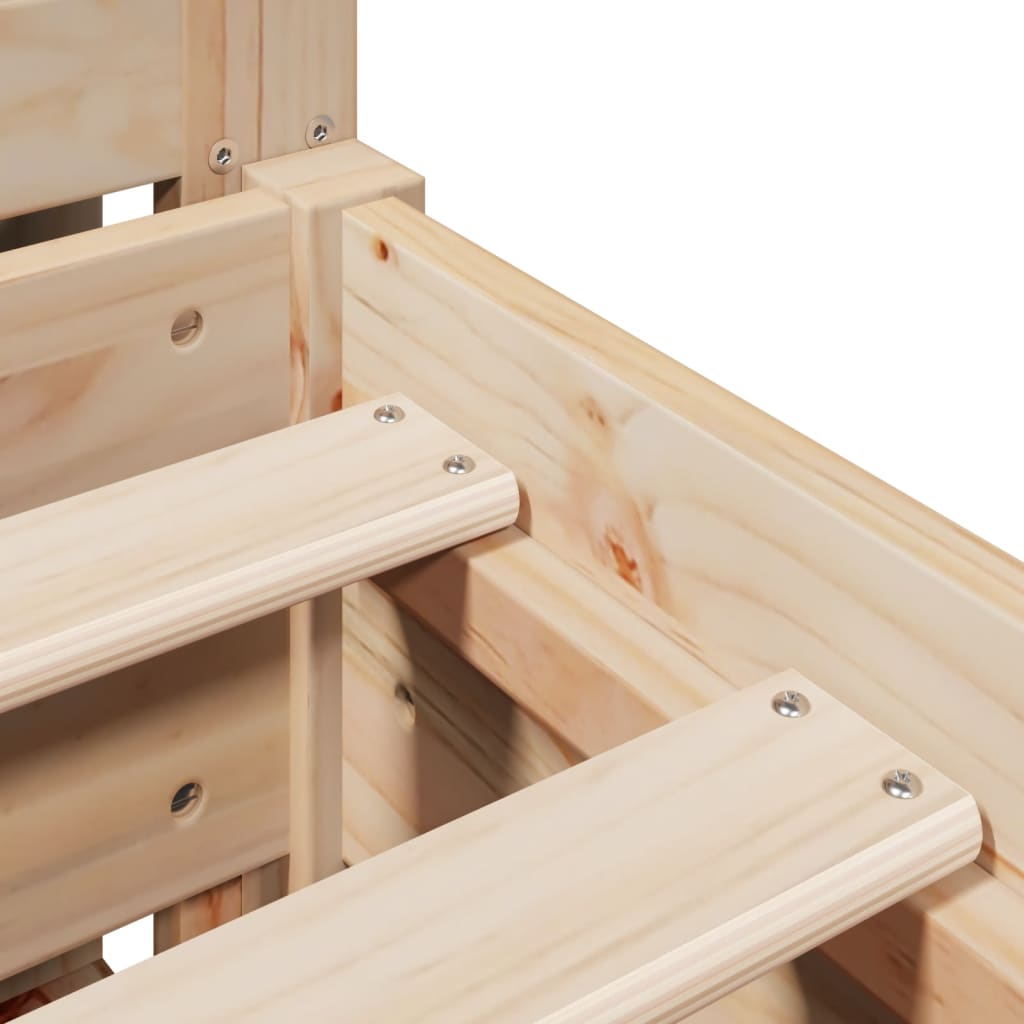 Cadre de lit sans matelas 140x200 cm bois massif de pin - XIOS