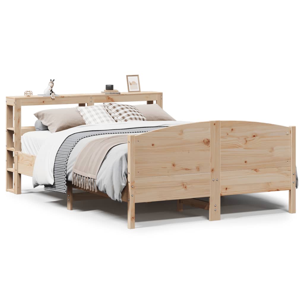 Cadre de lit sans matelas 140x200 cm bois massif de pin - XIOS