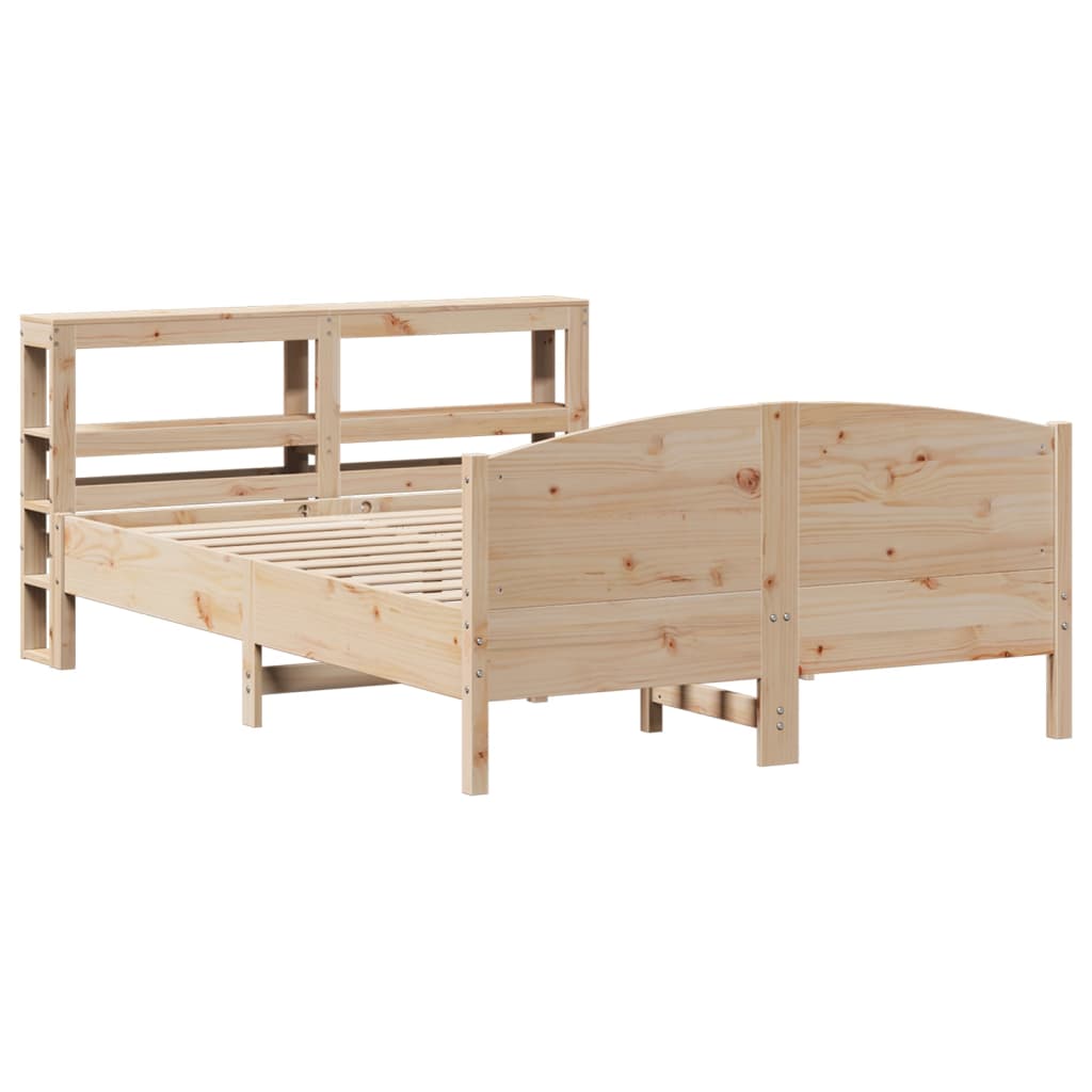 Cadre de lit sans matelas 140x200 cm bois massif de pin - XIOS