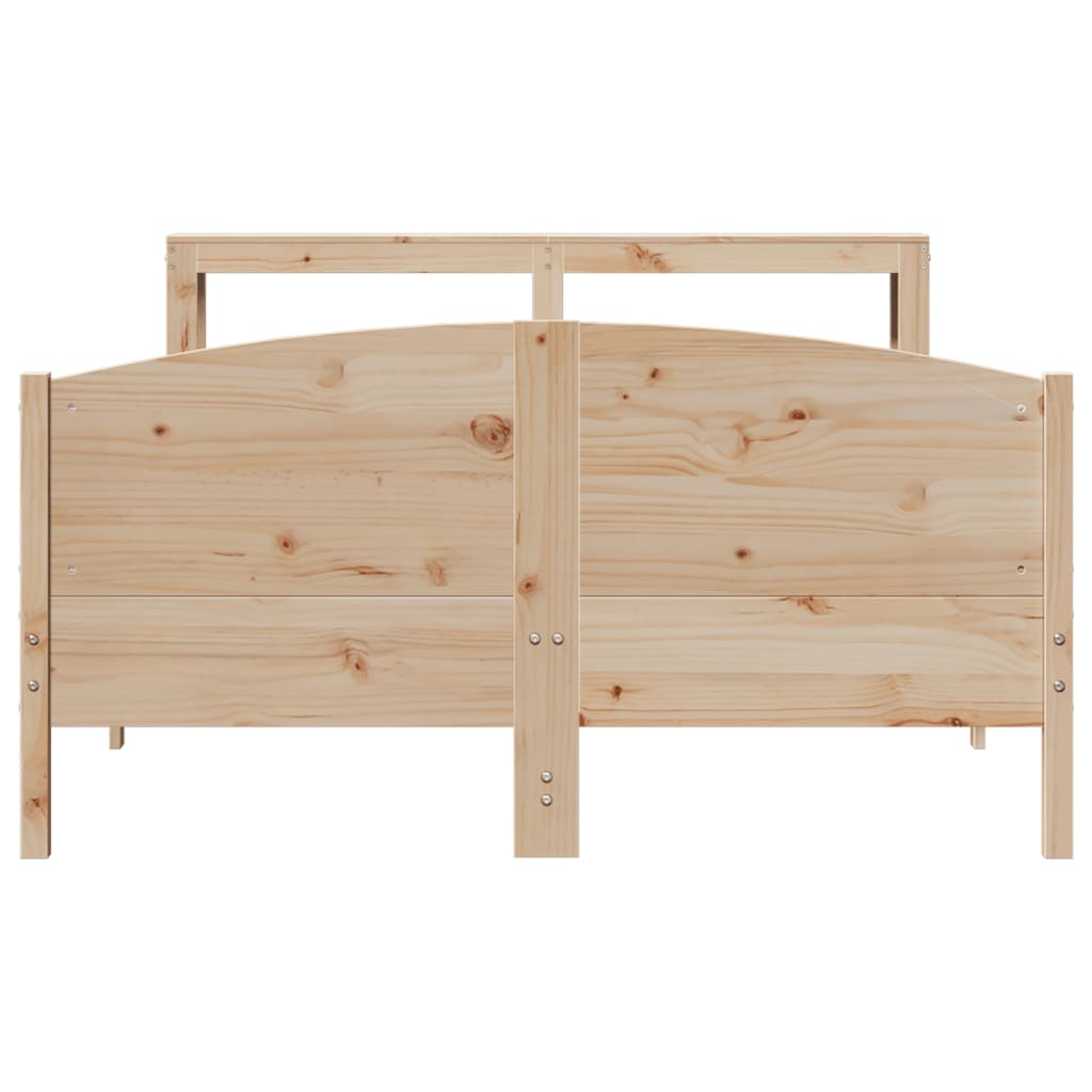 Cadre de lit sans matelas 140x200 cm bois massif de pin - XIOS