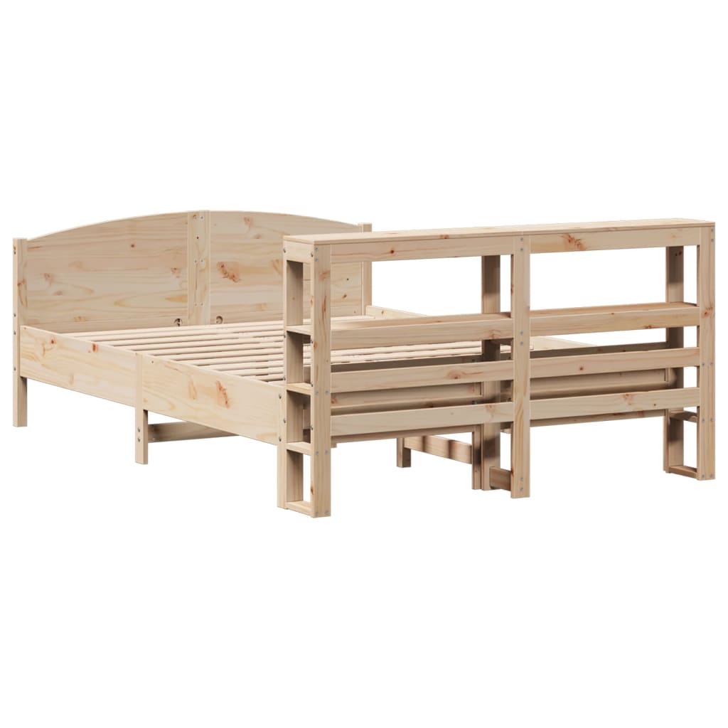 Cadre de lit sans matelas 140x200 cm bois massif de pin - XIOS