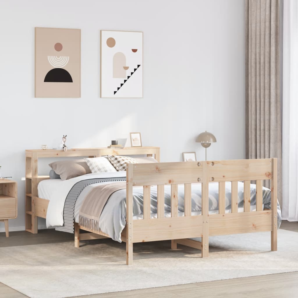 Cadre de lit sans matelas 160x200 cm bois massif de pin - XIOS
