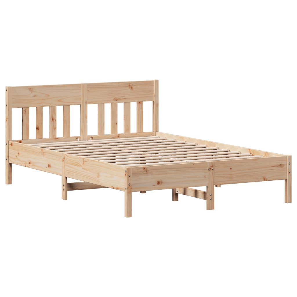 Cadre de lit sans matelas 140x200 cm bois massif de pin - XIOS