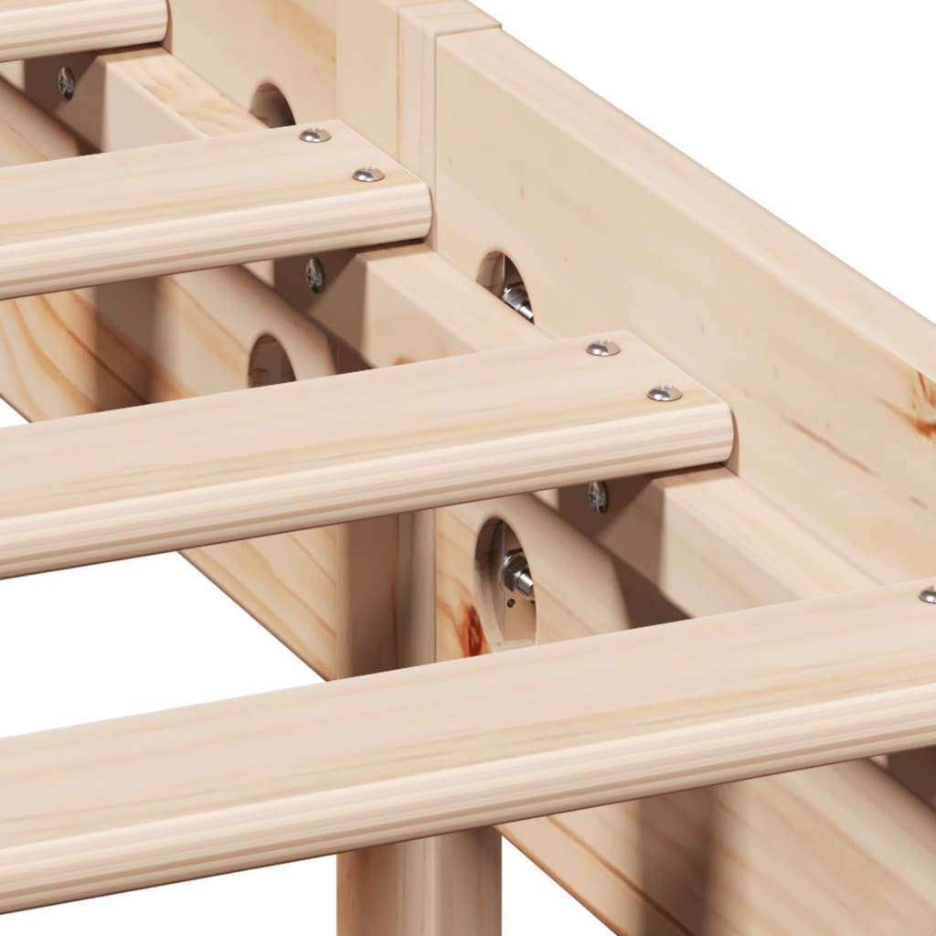 Cadre de lit sans matelas 140x200 cm bois massif de pin - XIOS