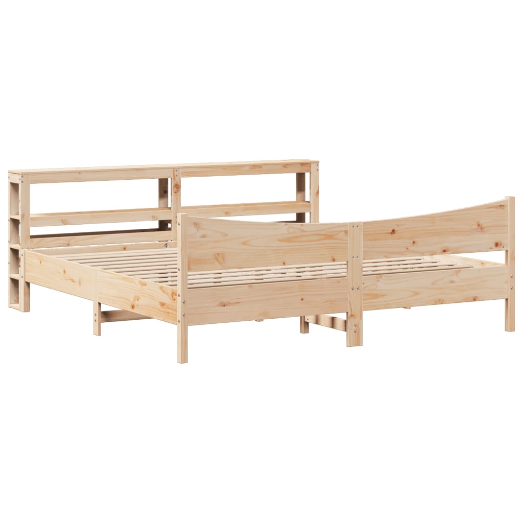 Cadre de lit avec tête de lit 200x200 cm Bois de pin massif