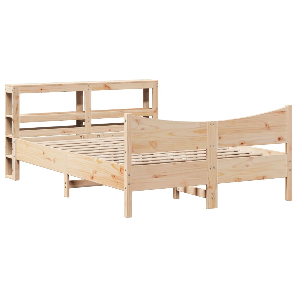 Cadre de lit avec tête de lit 140x200 cm bois de pin massif - XIOS