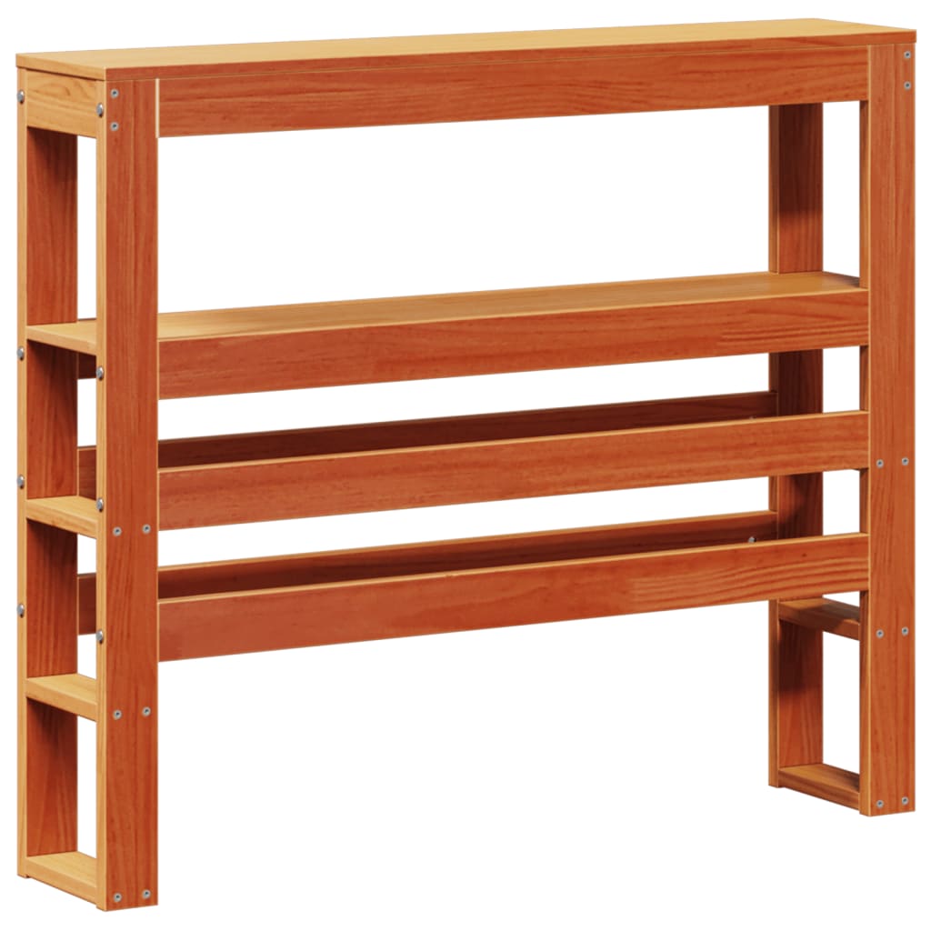 Cadre de lit et tête de lit cire marron 100x200 cm bois de pin - XIOS