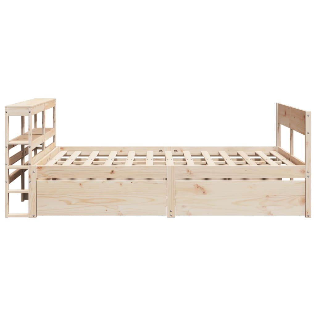 Cadre de lit sans matelas 140x200 cm bois massif de pin - XIOS