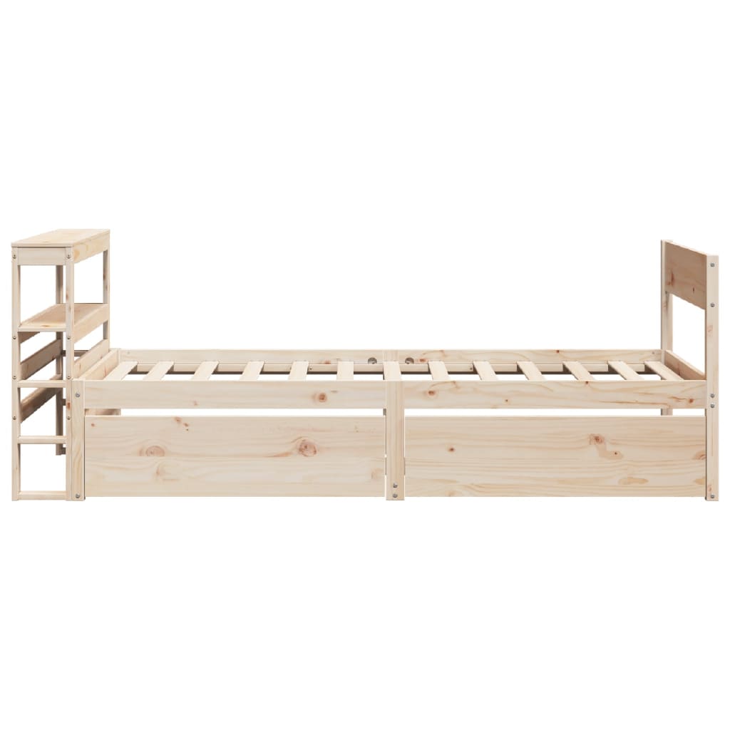 Cadre de lit sans matelas 90x190 cm bois de pin massif - XIOS