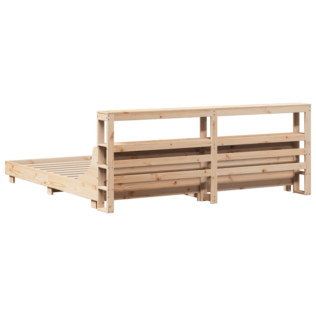 Cadre de lit sans matelas 180x200 cm bois massif de pin - XIOS