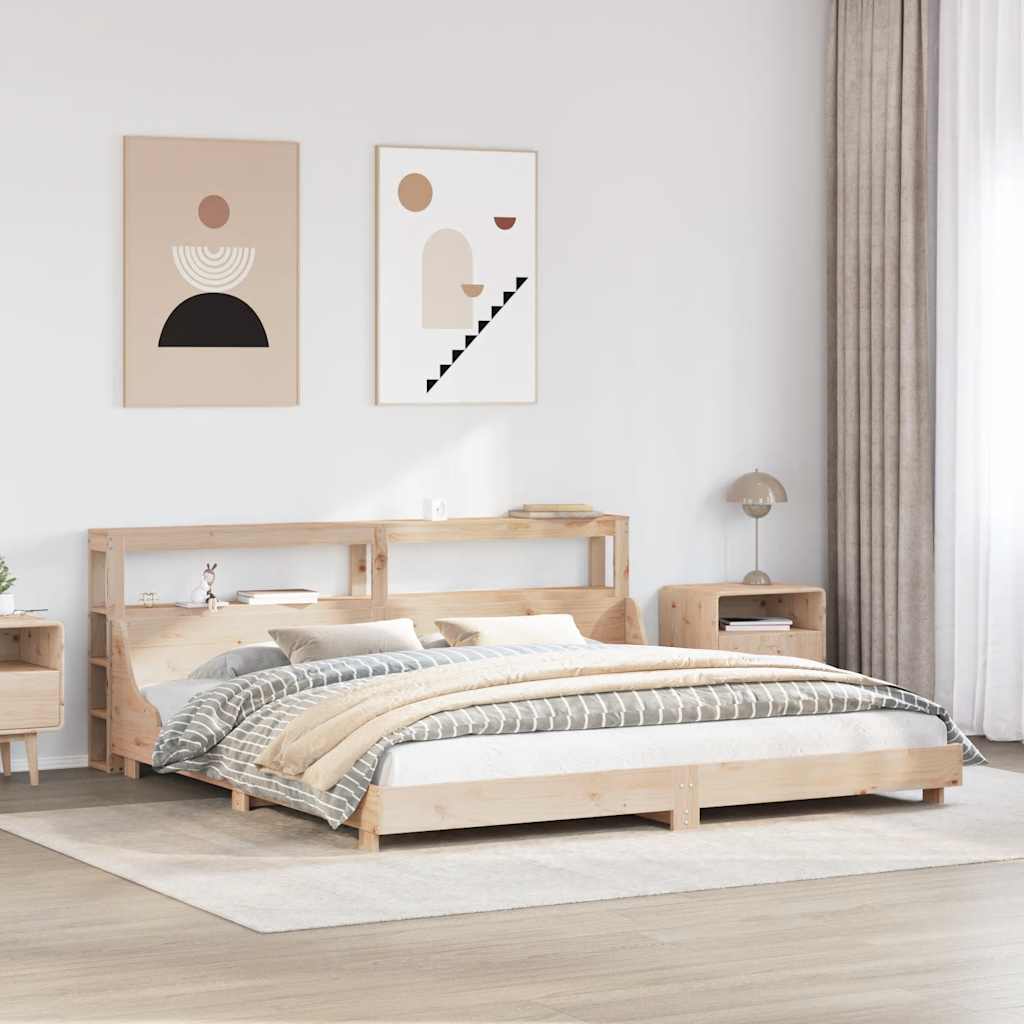 Cadre de lit sans matelas 180x200 cm bois massif de pin - XIOS