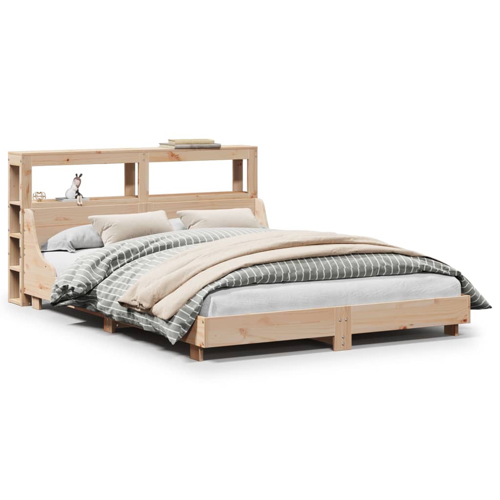 Cadre de lit sans matelas 140x200 cm bois massif de pin - XIOS