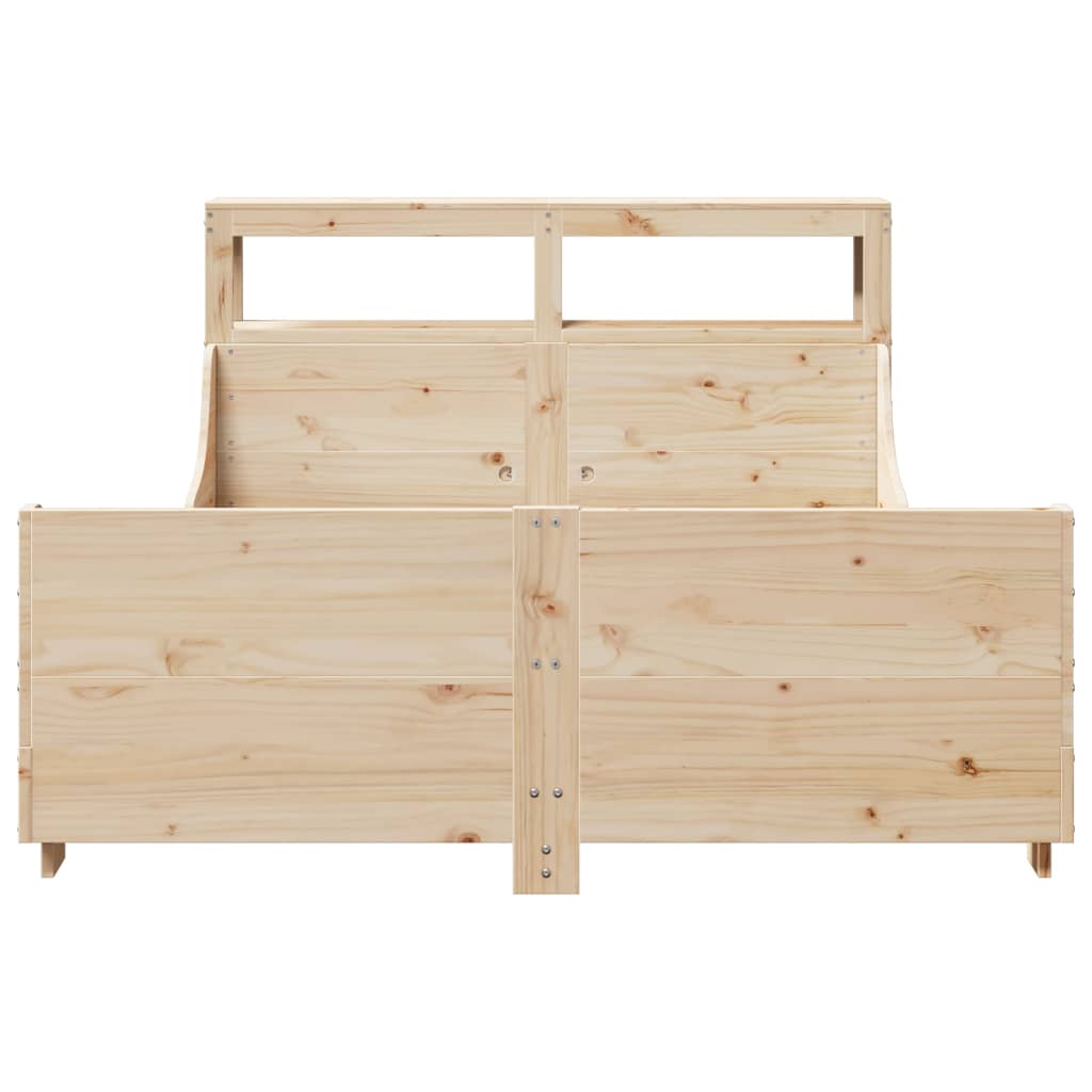 Cadre de lit sans matelas 160x200 cm bois massif de pin - XIOS