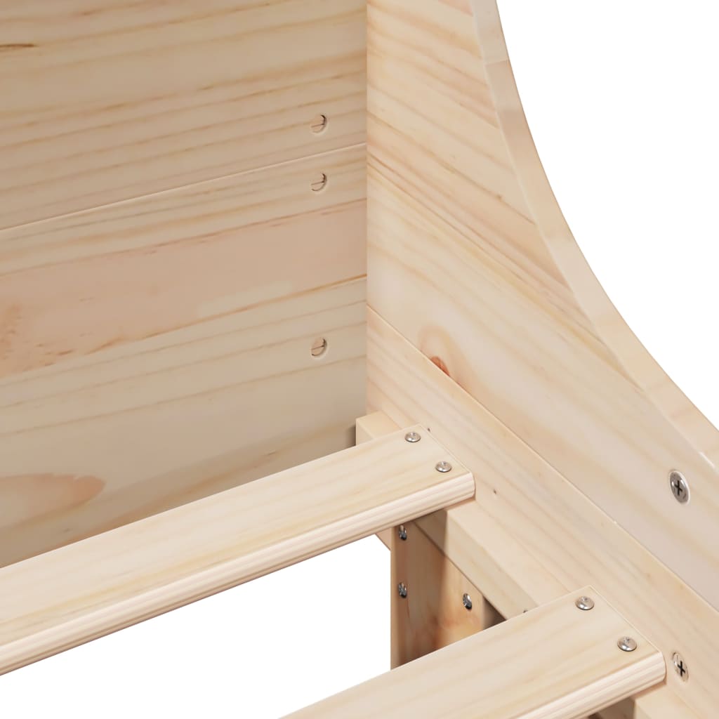 Cadre de lit sans matelas 140x200 cm bois massif de pin - XIOS