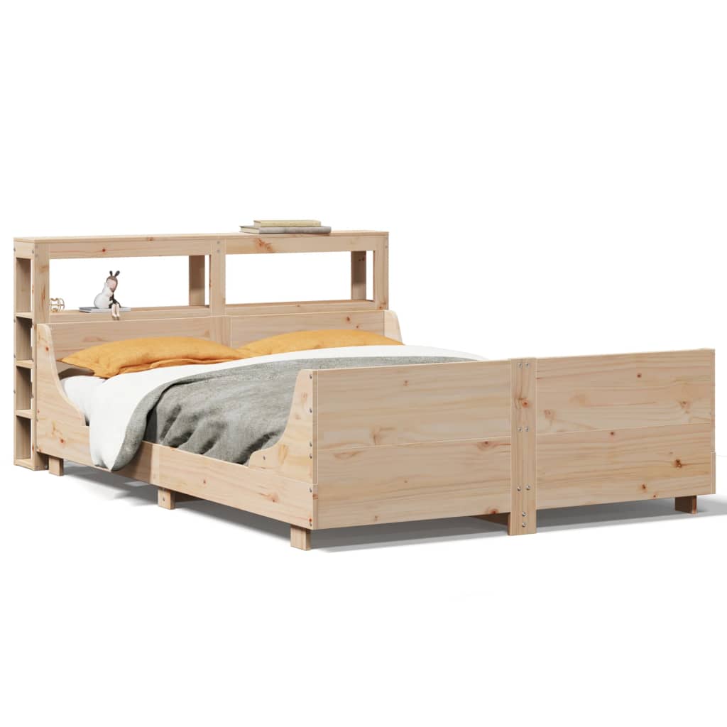 Cadre de lit sans matelas 140x190 cm bois de pin massif - XIOS