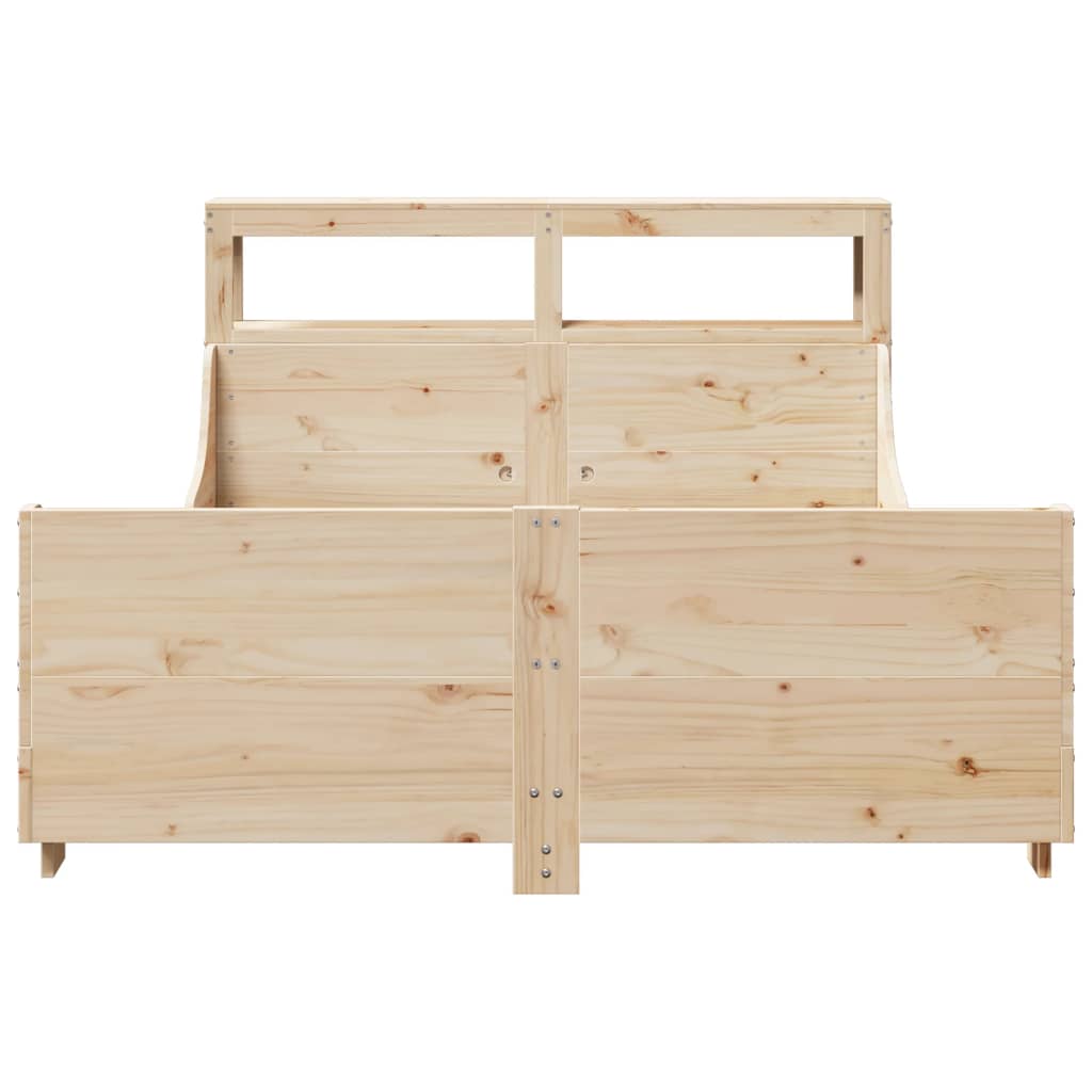 Cadre de lit sans matelas 140x190 cm bois de pin massif - XIOS