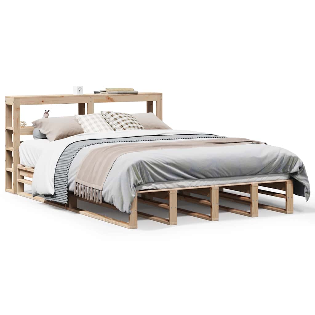 Cadre de lit sans matelas 140x190 cm bois de pin massif - XIOS