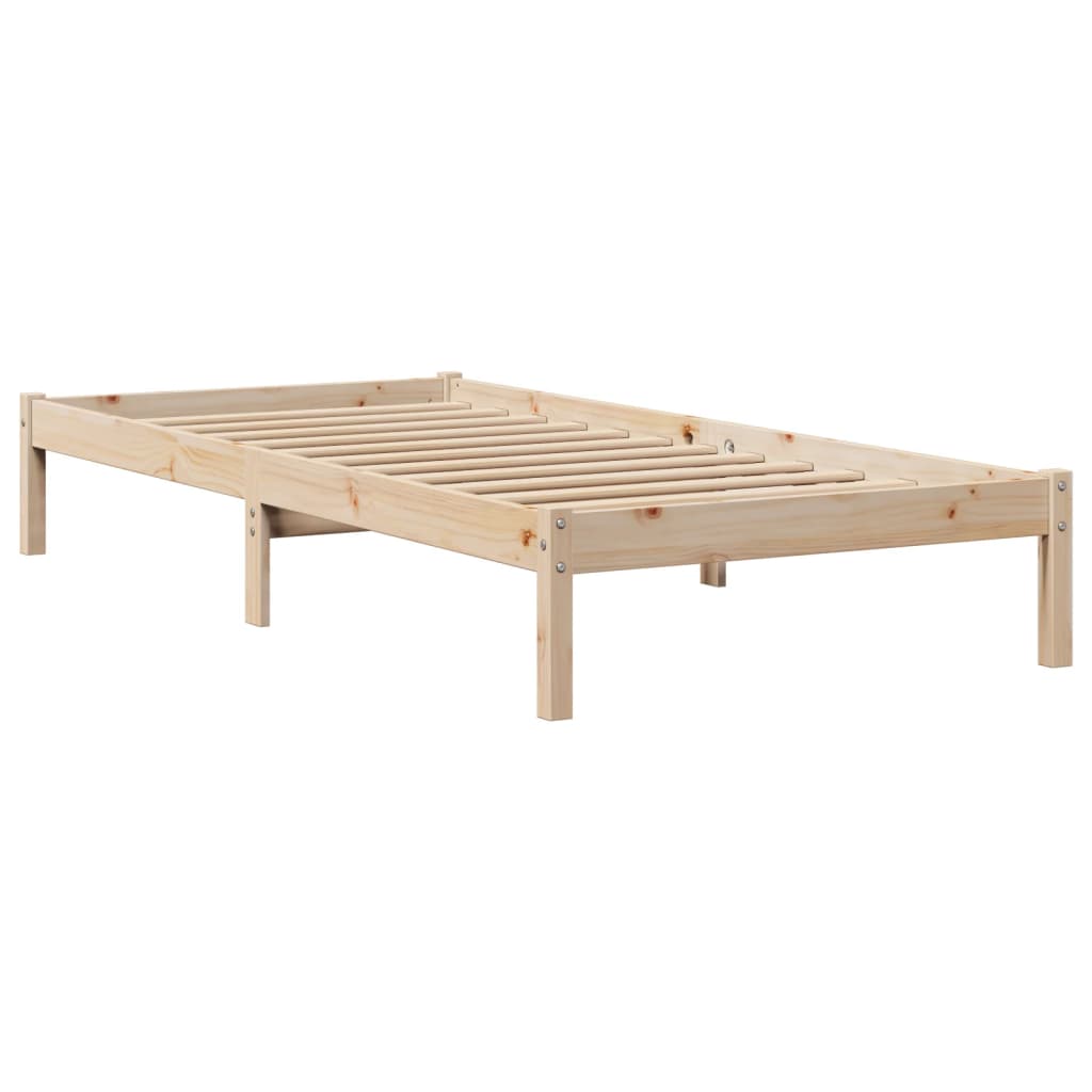Cadre de lit sans matelas 75x190 cm bois de pin massif - XIOS