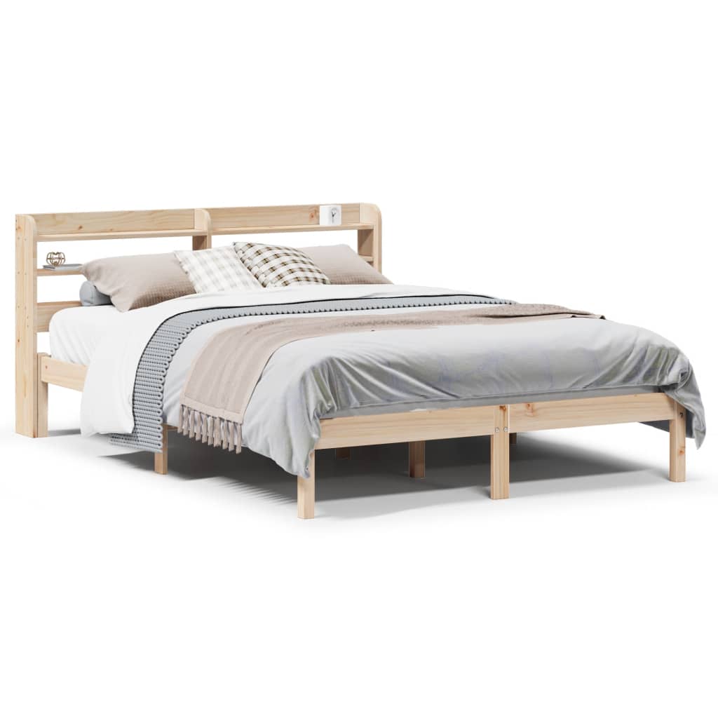 Cadre de lit sans matelas 120x190 cm bois de pin massif - XIOS