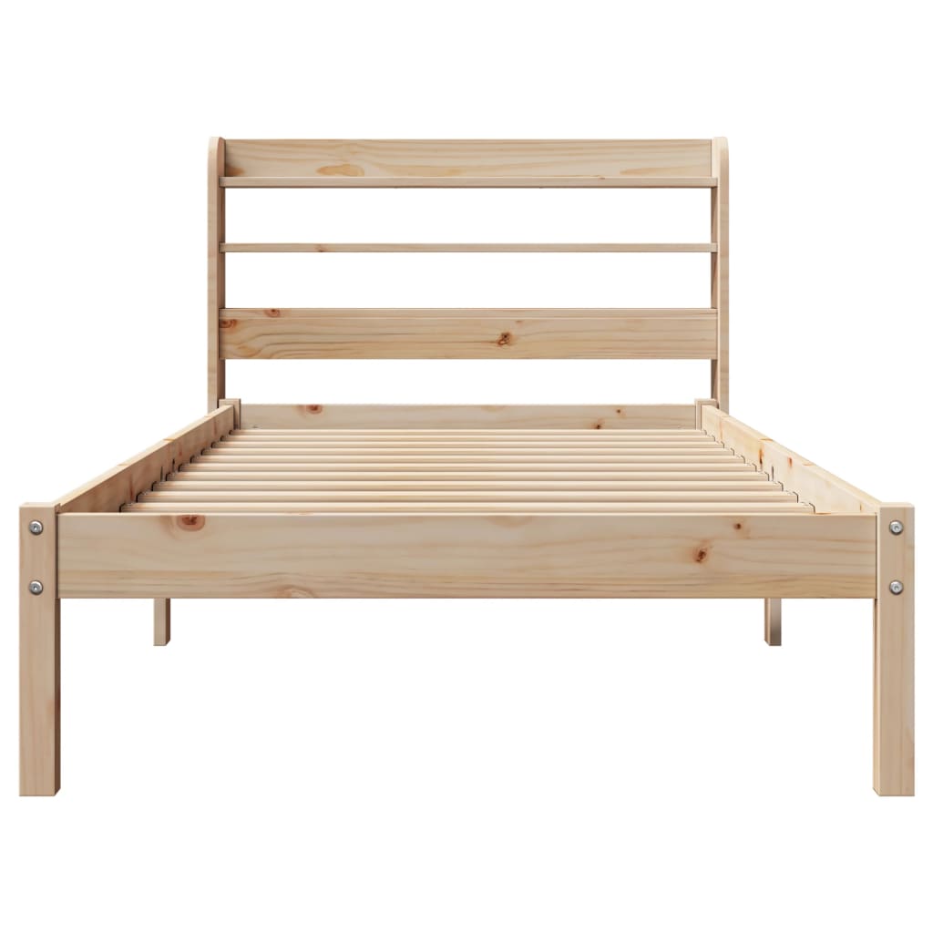 Cadre de lit sans matelas 90x200 cm bois de pin massif - XIOS