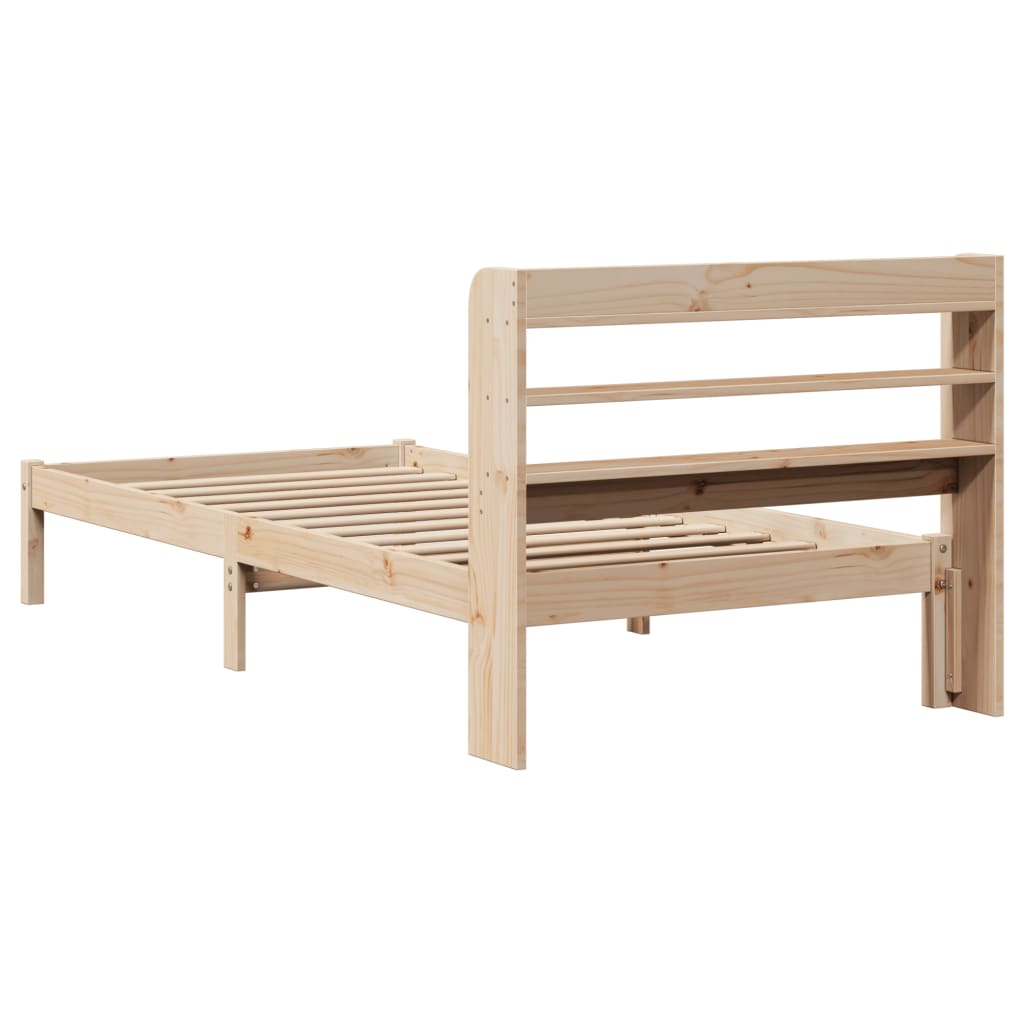 Cadre de lit sans matelas 90x200 cm bois de pin massif - XIOS