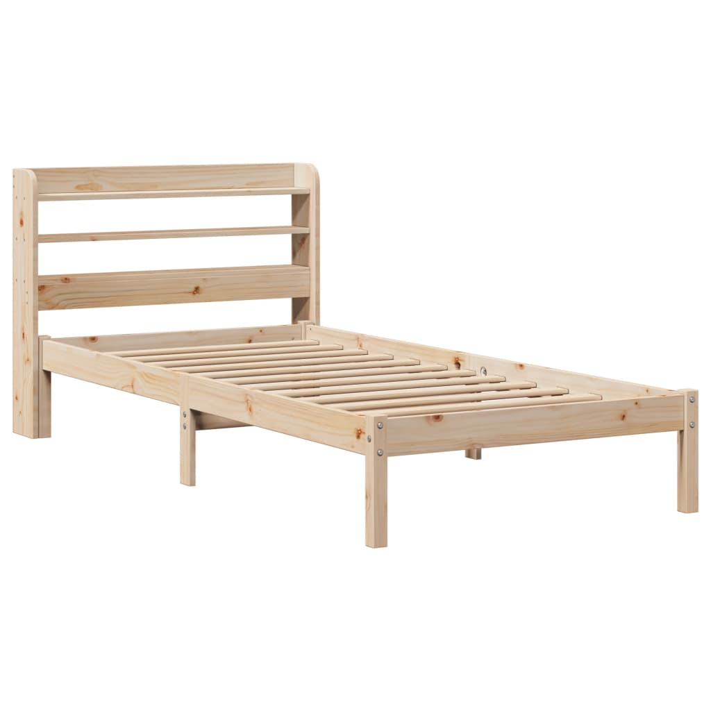 Cadre de lit sans matelas 90x200 cm bois de pin massif - XIOS
