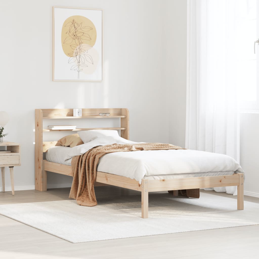 Cadre de lit sans matelas 100x200 cm bois massif de pin - XIOS