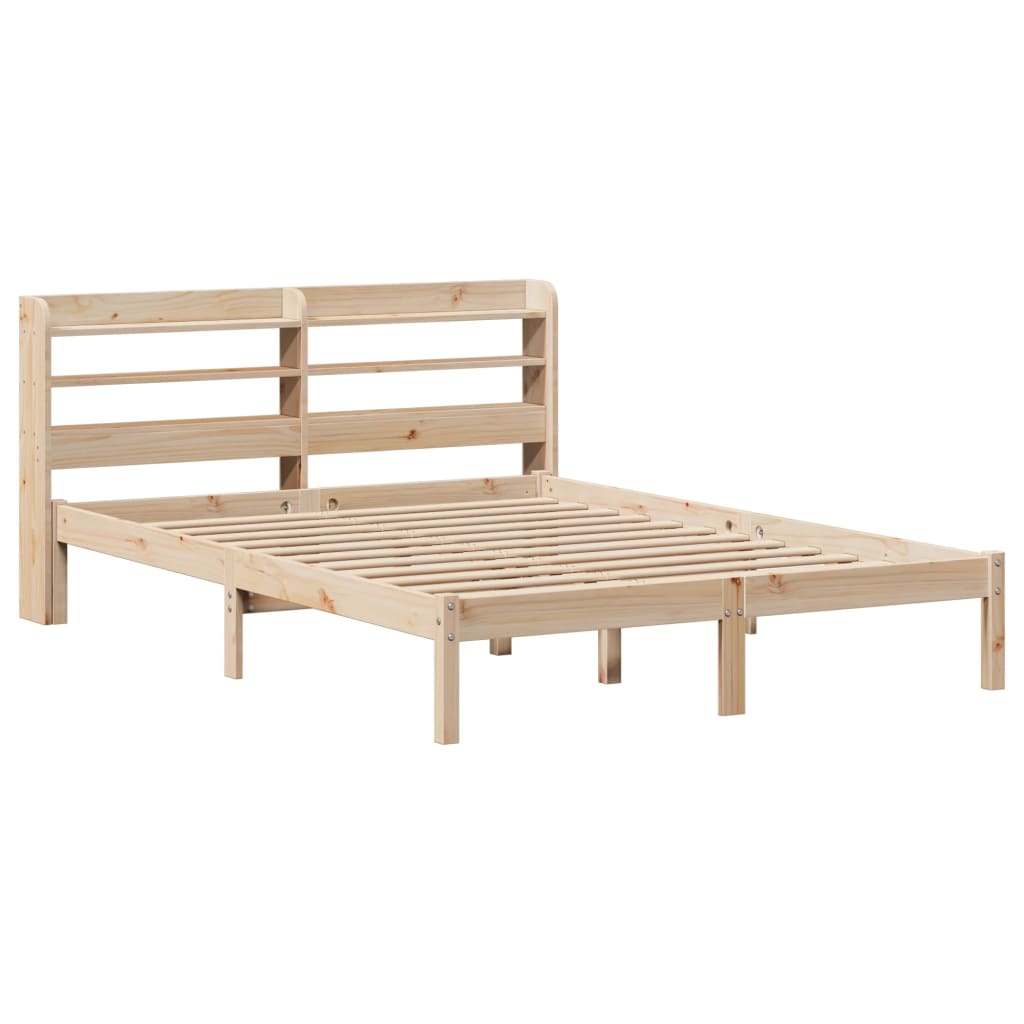 Cadre de lit sans matelas 150x200 cm bois de pin massif - XIOS