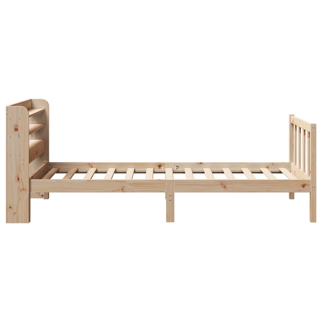 Cadre de lit sans matelas 75x190 cm bois de pin massif - XIOS