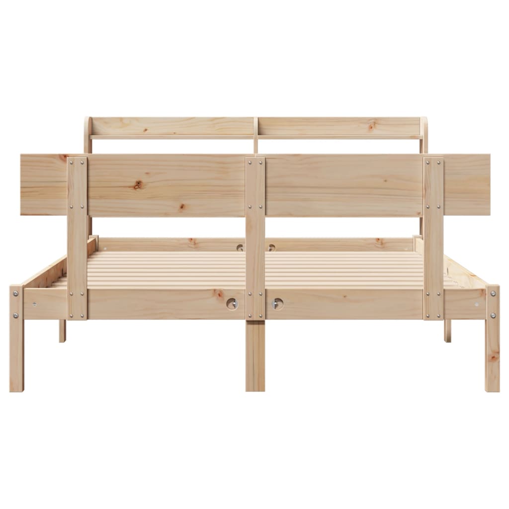 Cadre de lit sans matelas 150x200 cm bois de pin massif - XIOS