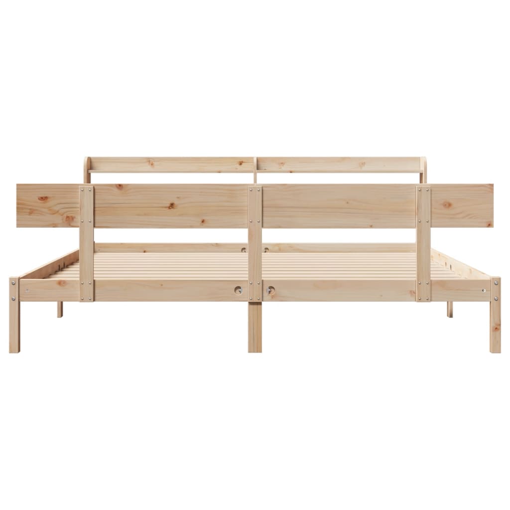 Cadre de lit sans matelas 200x200 cm bois massif de pin - XIOS
