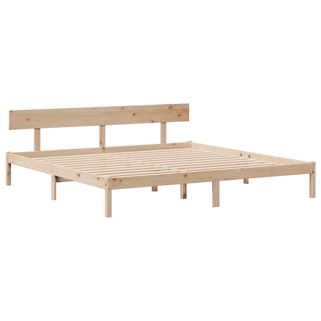 Cadre de lit sans matelas 200x200 cm bois massif de pin - XIOS