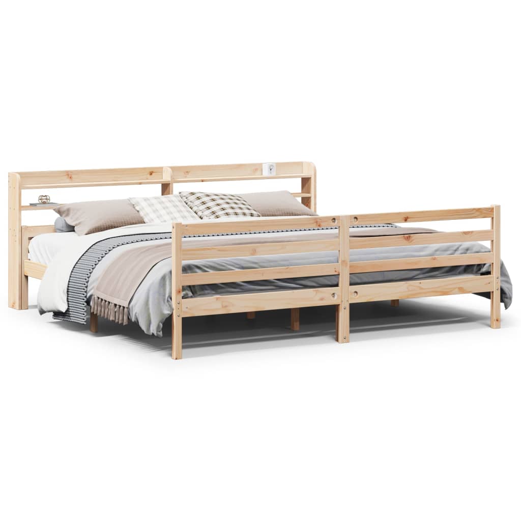 Cadre de lit avec tête de lit sans matelas 200x200 cm - XIOS