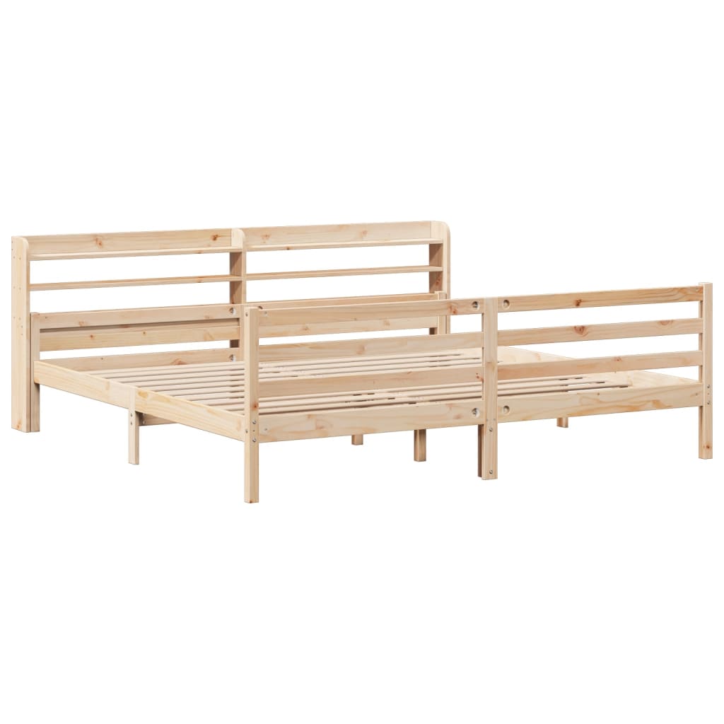 Cadre de lit avec tête de lit sans matelas 200x200 cm - XIOS