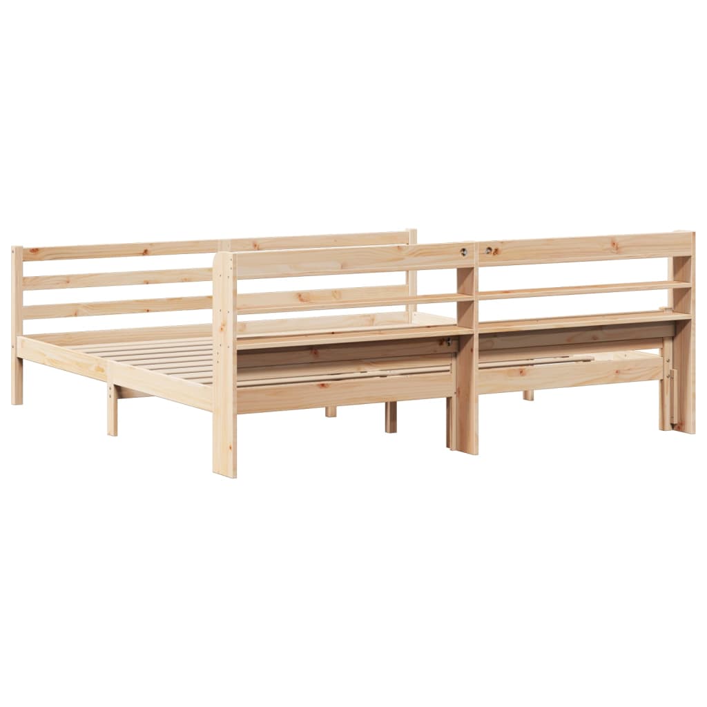 Cadre de lit avec tête de lit sans matelas 200x200 cm - XIOS