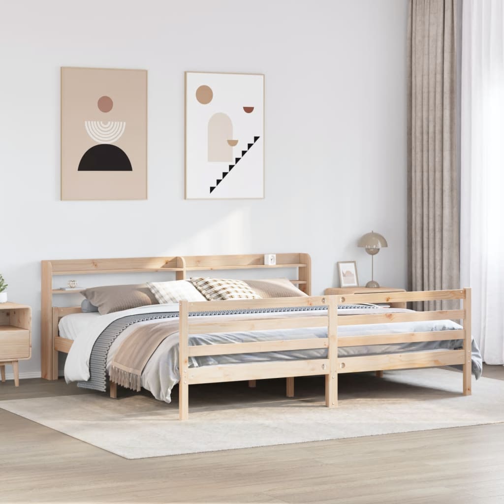 Cadre de lit avec tête de lit sans matelas 200x200 cm - XIOS