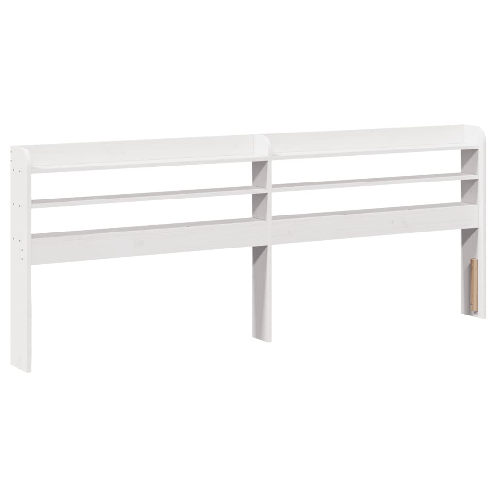 Cadre de lit avec tête de lit sans matelas blanc 200x200 cm - XIOS