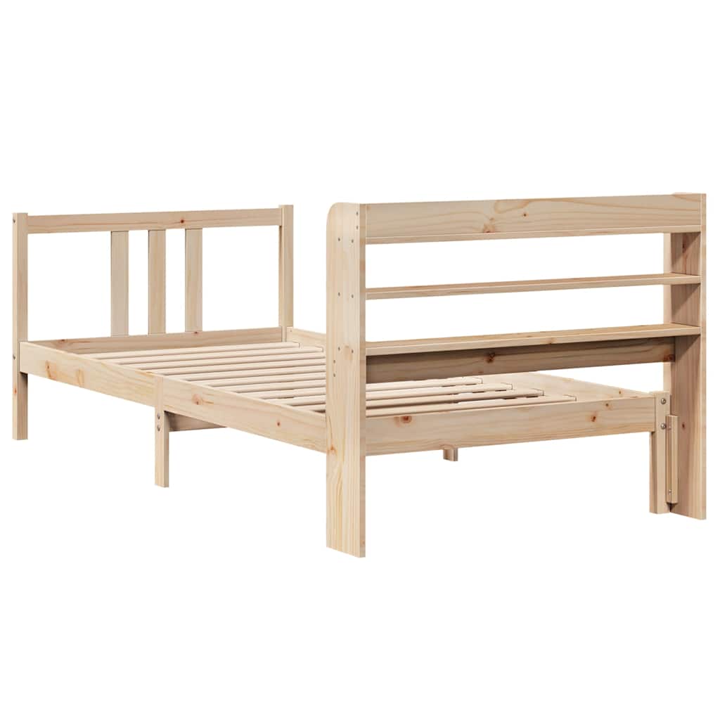 Cadre de lit avec tête de lit sans matelas 75x190 cm - XIOS