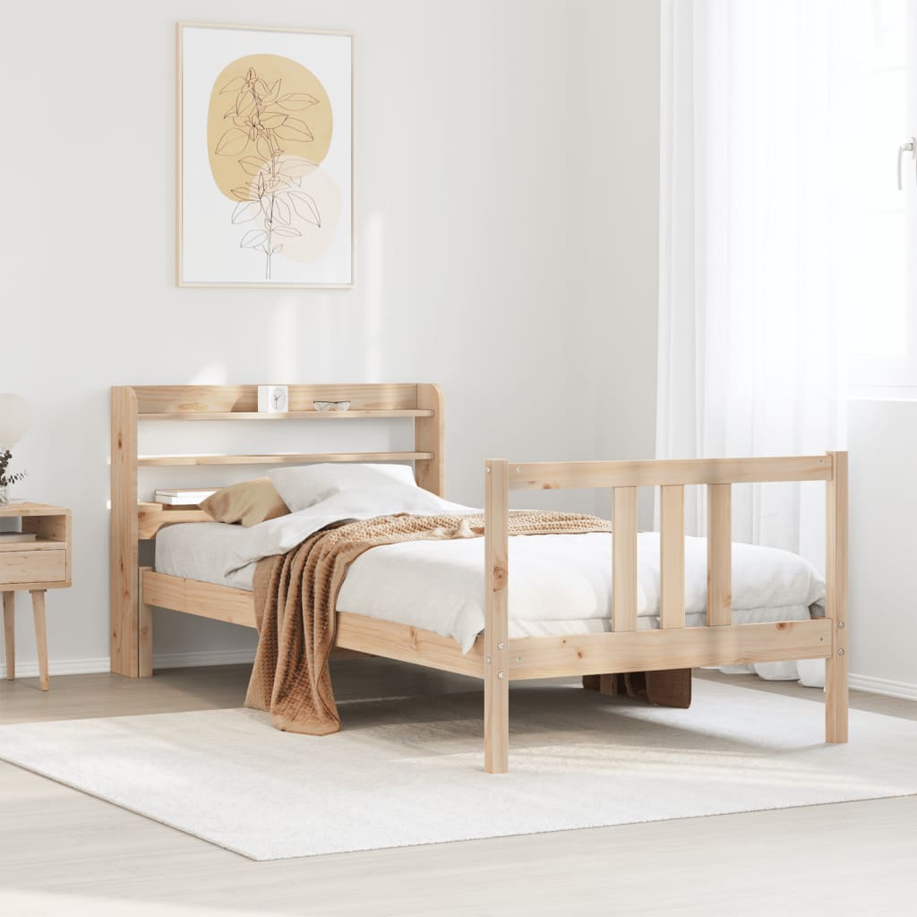 Cadre de lit avec tête de lit sans matelas 90x190 cm - XIOS
