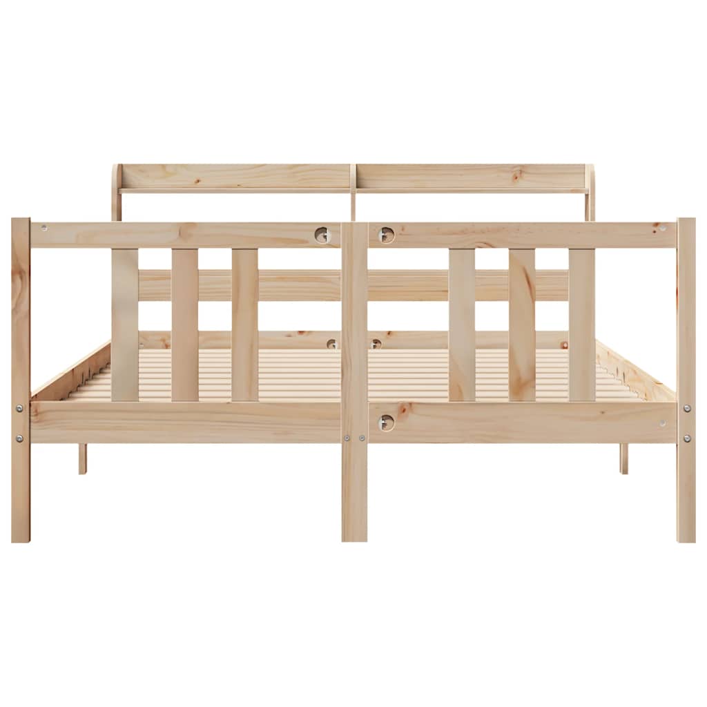 Cadre de lit et tête de lit sans matelas 135x190 cm - XIOS