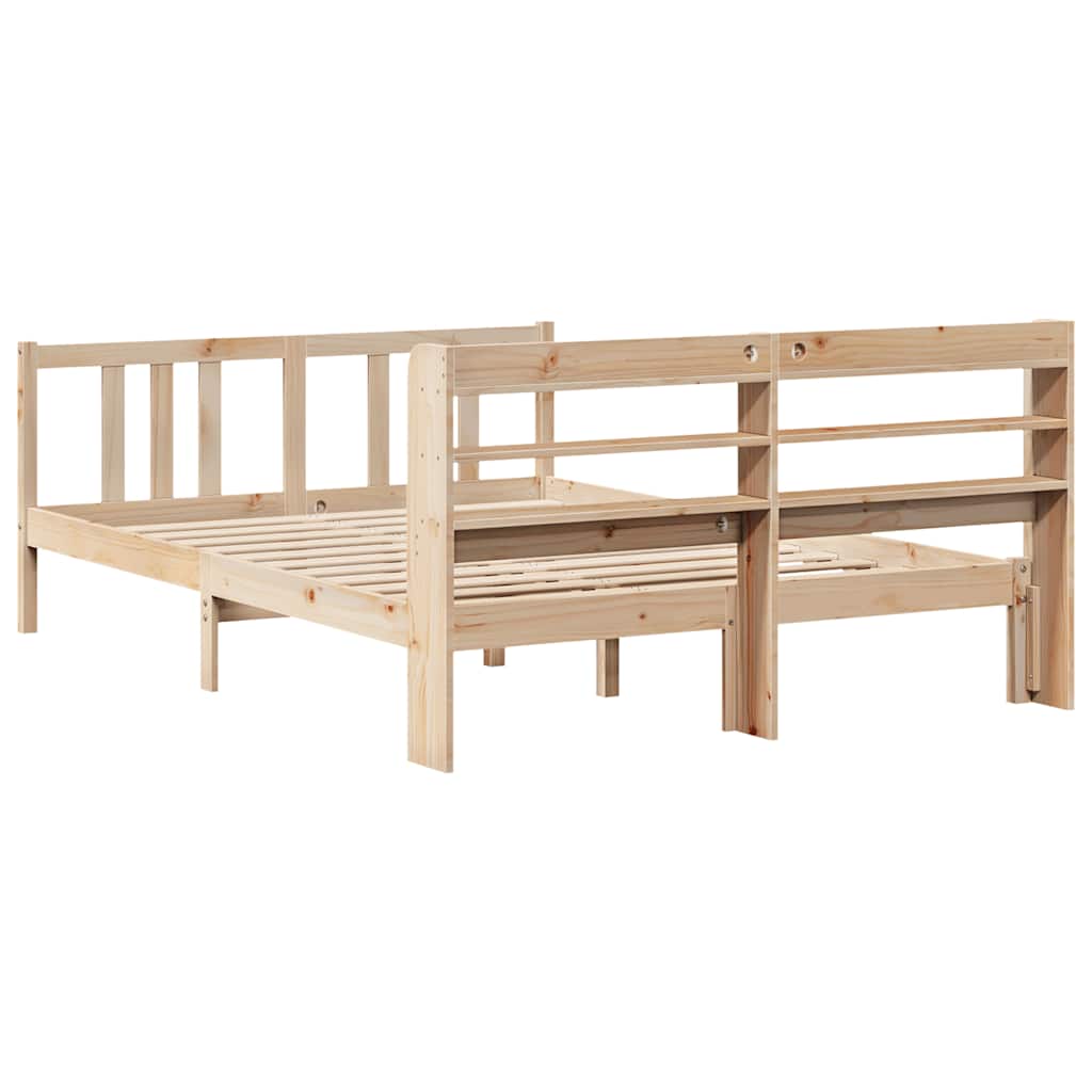 Cadre de lit et tête de lit sans matelas 135x190 cm - XIOS