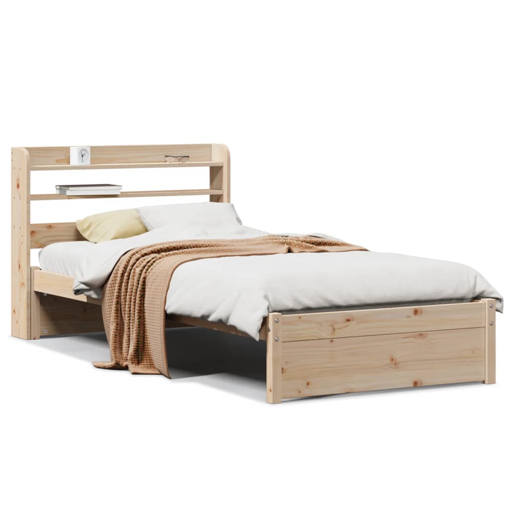 Cadre de lit avec tête de lit sans matelas 75x190 cm - XIOS