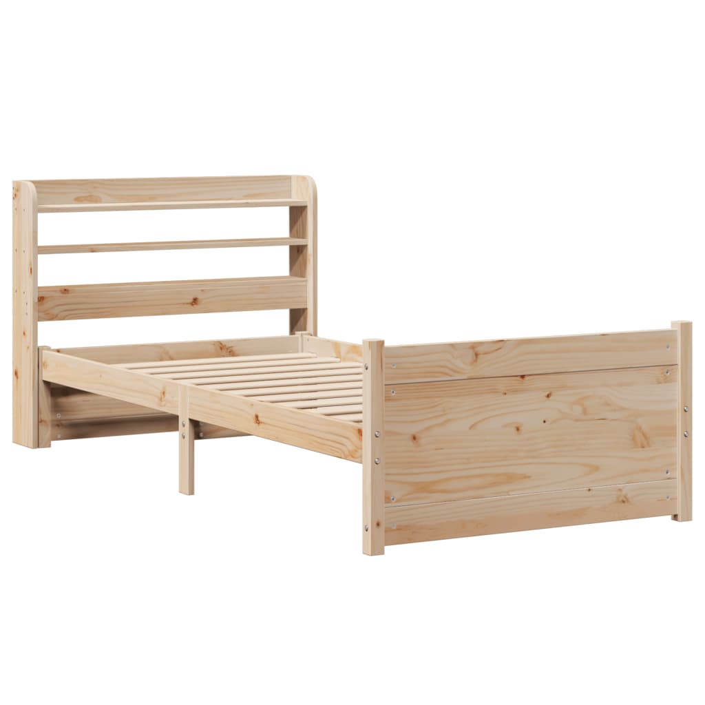 Cadre de lit avec tête de lit sans matelas 75x190 cm - XIOS