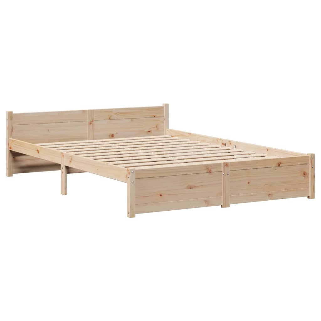 Cadre de lit et tête de lit sans matelas 135x190 cm - XIOS