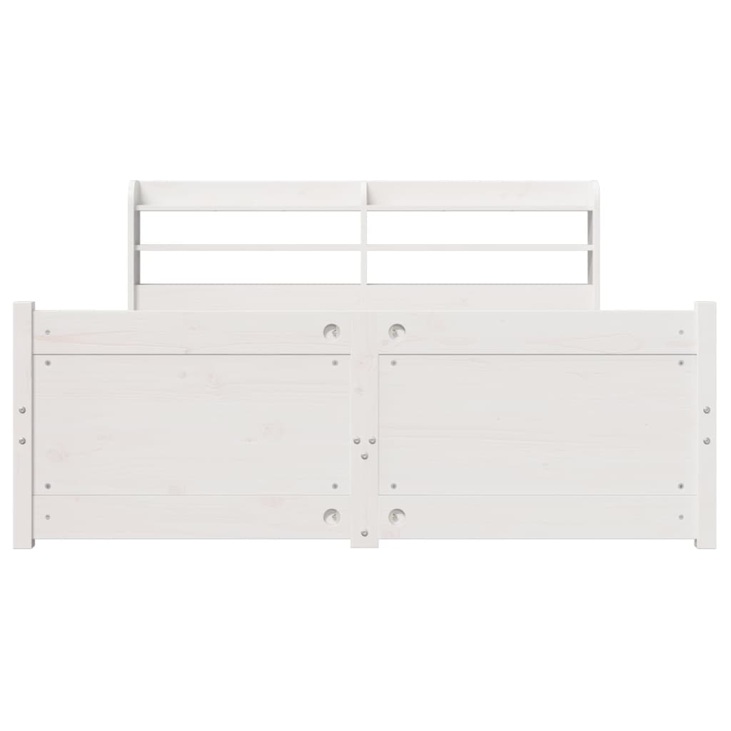 Cadre de lit avec tête de lit sans matelas blanc 140x190 cm - XIOS