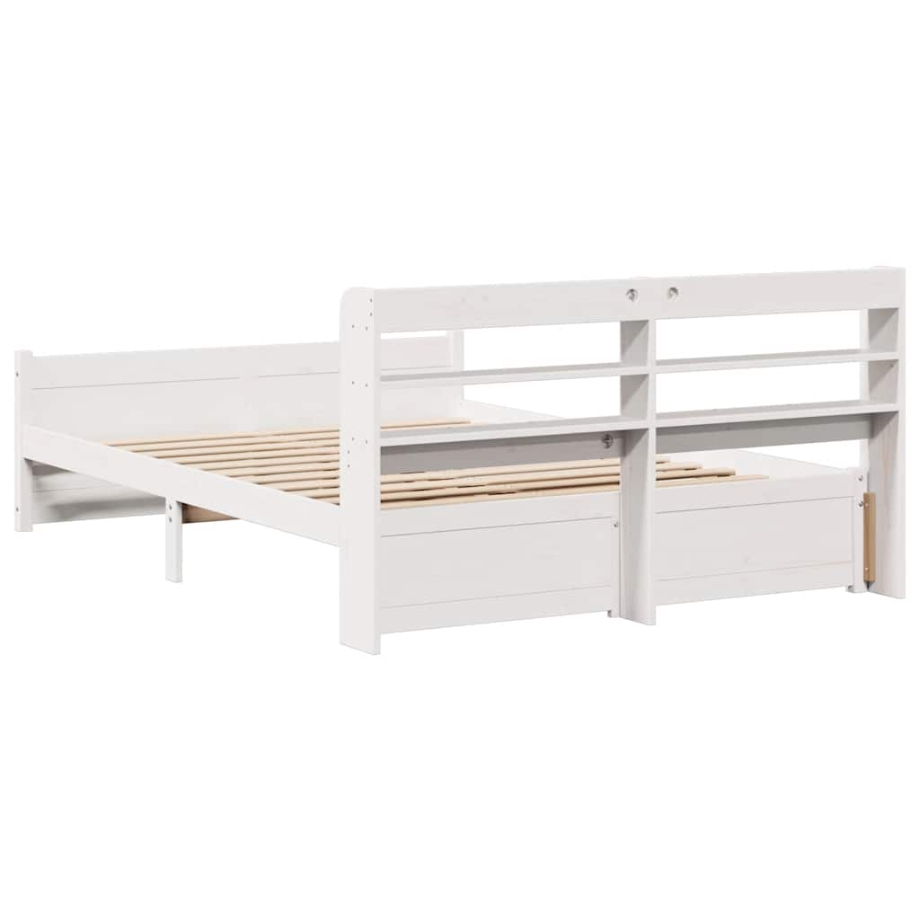 Cadre de lit avec tête de lit sans matelas blanc 140x190 cm - XIOS