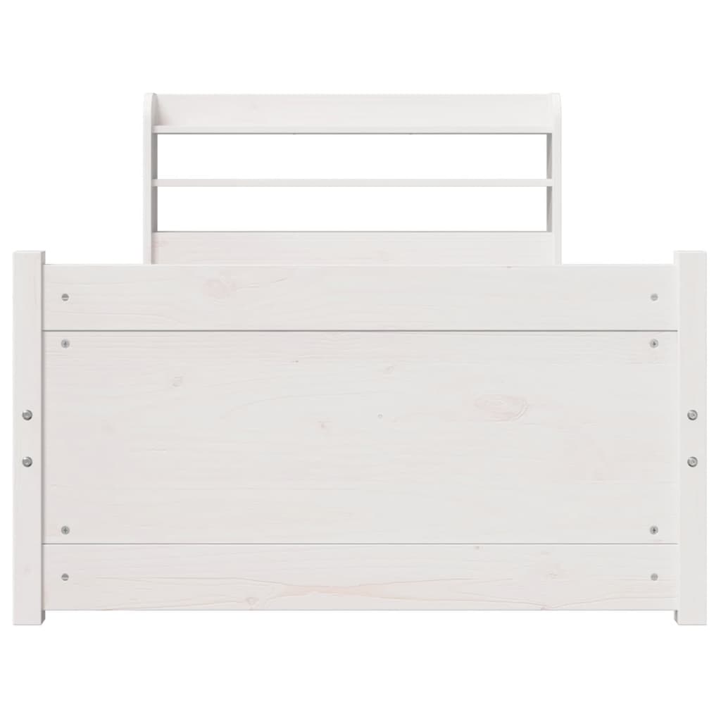Cadre de lit avec tête de lit sans matelas blanc 90x200 cm - XIOS
