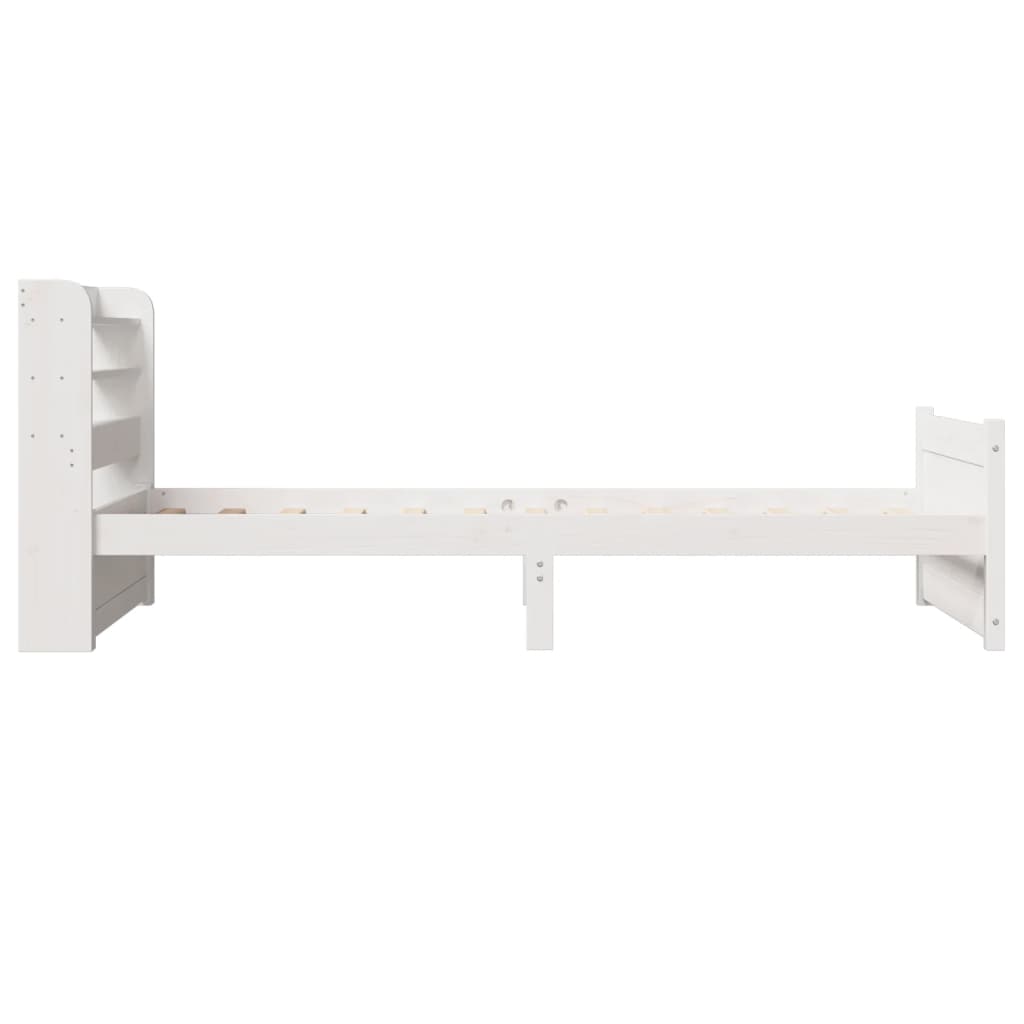 Cadre de lit avec tête de lit sans matelas blanc 90x200 cm - XIOS
