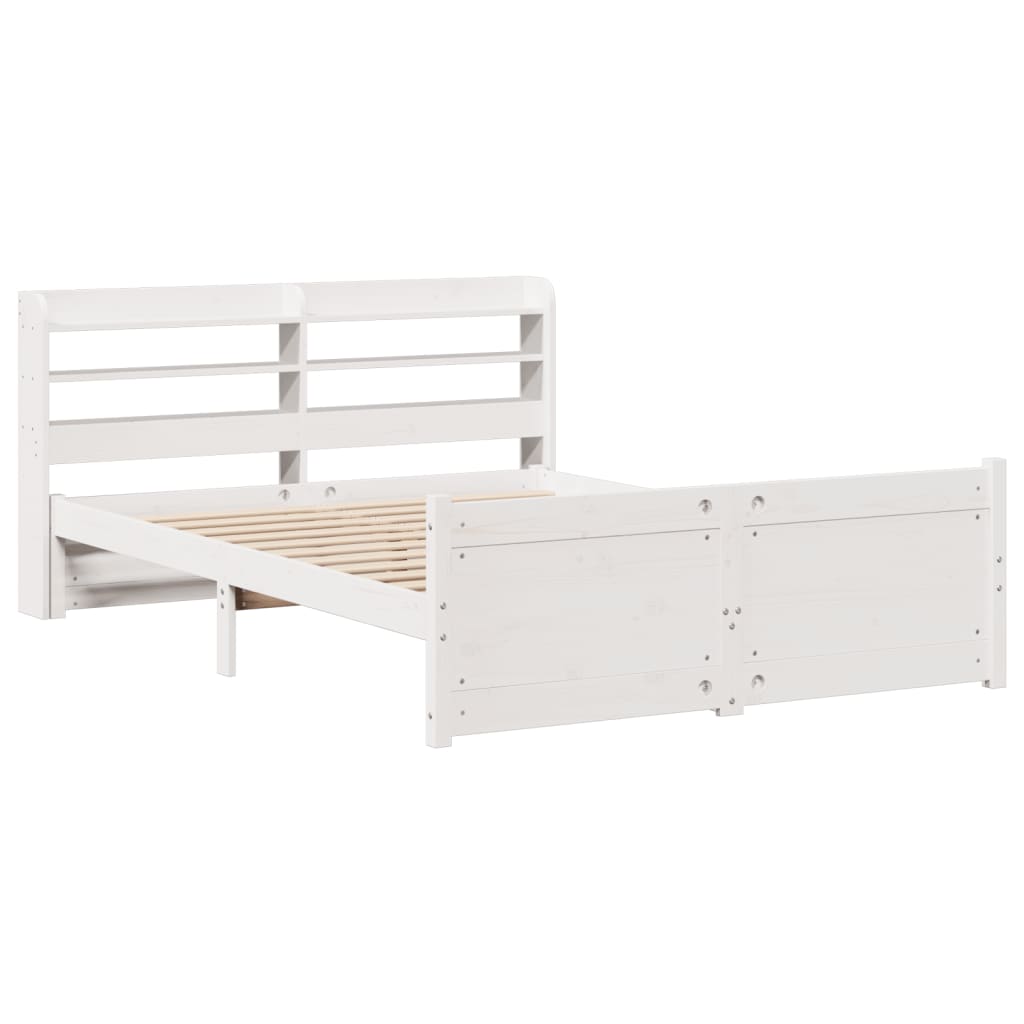 Cadre de lit avec tête de lit sans matelas blanc 150x200 cm - XIOS